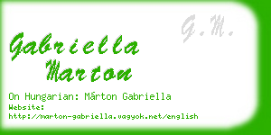 gabriella marton business card