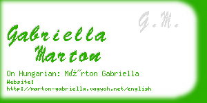 gabriella marton business card